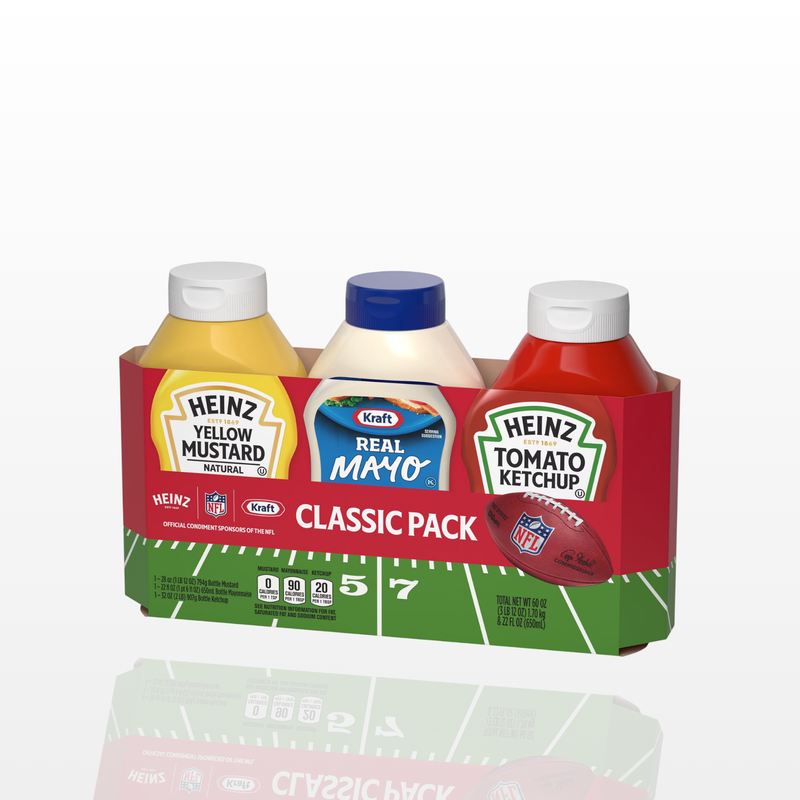 Trio Completo de Aderezos Classic Heinz Ketchup, Mustard y Mayo - 3pack