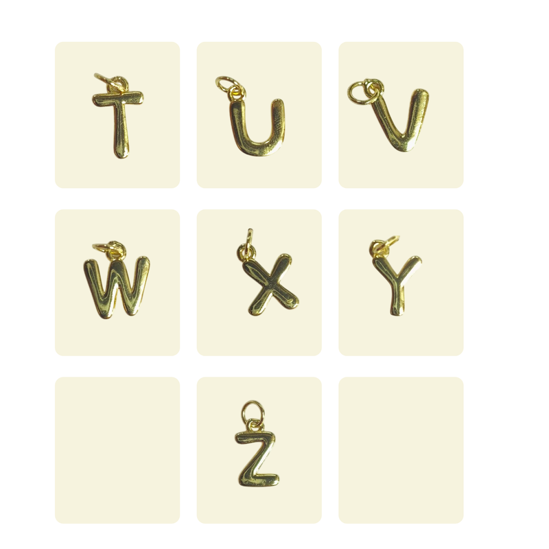 Stainless steel letter pendant