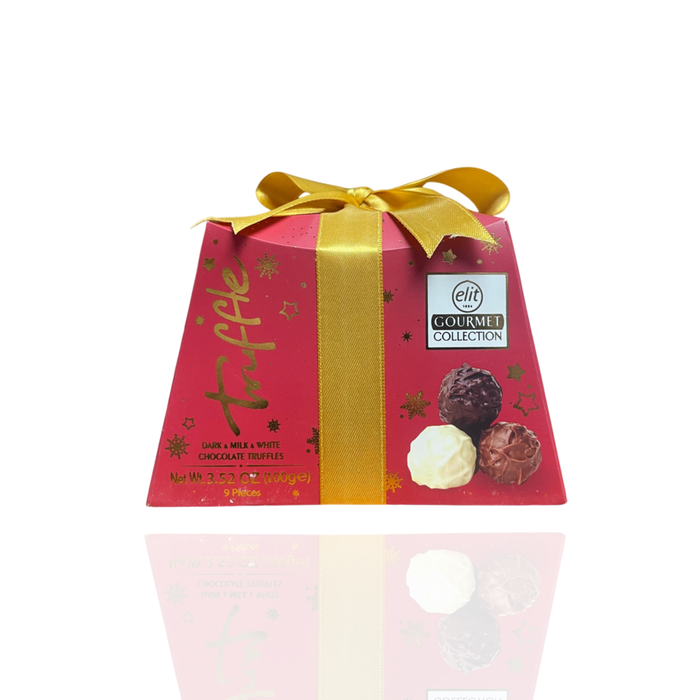 Trufas de Chocolate Dark -Milk - White Truffle Elit Gourmet - Caja roja - 100gr