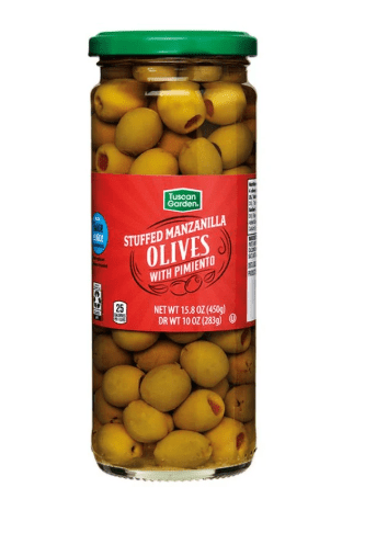 Aceitunas Manzanillas rellenas de Pimientos - Tuscan Garden - 283GR. - FamilyBox.Store enviar a venezuela ship to venezuela supermercado online venezuela online supermarket