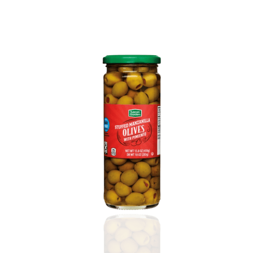 Aceitunas Manzanillas rellenas de Pimientos - Tuscan Garden - 283GR. - FamilyBox.Store enviar a venezuela ship to venezuela supermercado online venezuela online supermarket