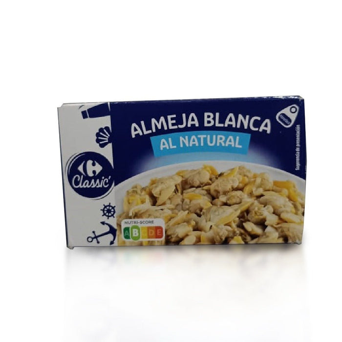 Almejas blancas al natural Carrefour - 120gr. - FamilyBox.Store enviar a venezuela ship to venezuela supermercado online venezuela online supermarket