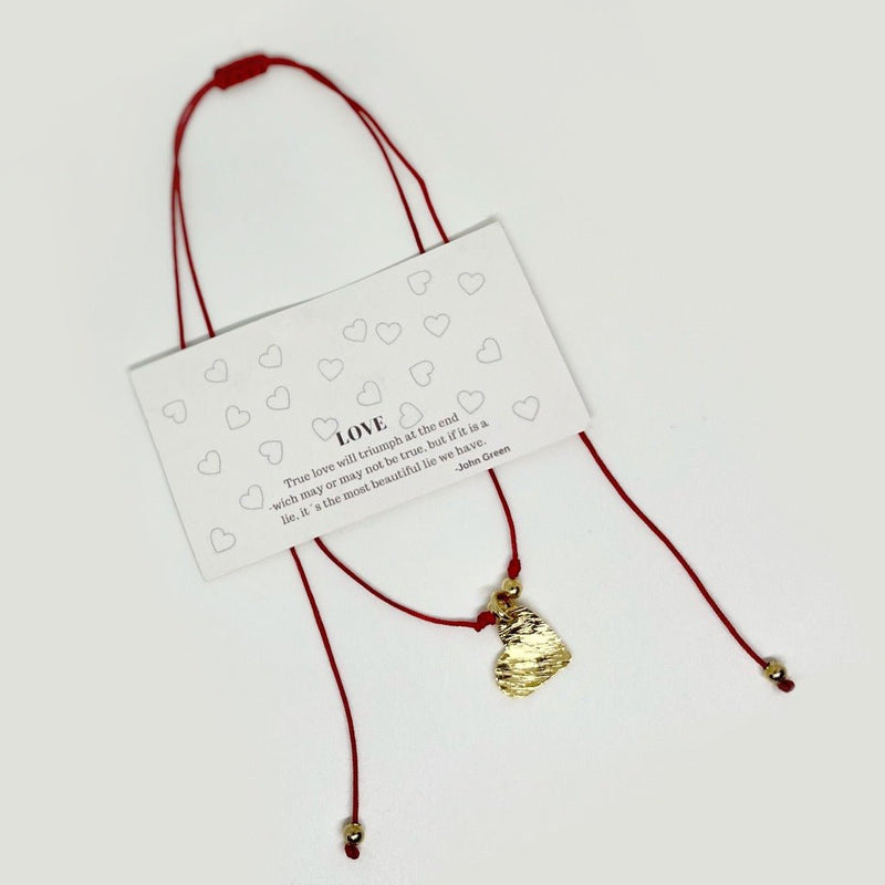 BISUTERIA - COLLAR - HILO ROJO AJUSTABLE - CON CORAZON - BAÑO DE ORO - FamilyBox.Store enviar a venezuela ship to venezuela supermercado online venezuela online supermarket