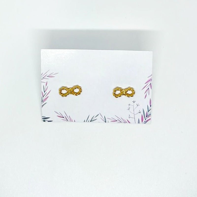 BISUTERIA - ZARCILLOS DE PIN - SIMBOLO DE INFINITO - BAÑO DE ORO - FamilyBox.Store enviar a venezuela ship to venezuela supermercado online venezuela online supermarket