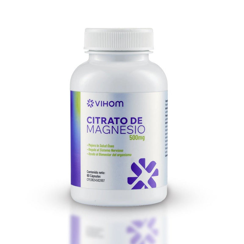 CITRATO DE MAGNESIO - 500MG - VIHOM - 60 CAPSULAS - FamilyBox.Store enviar a venezuela ship to venezuela supermercado online venezuela online supermarket
