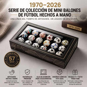 Colección de miniaturas de balones de fútbol de la Copa Mundial: 15 balones icónicos de Mundiales 1970-2026 - FamilyBox.Store enviar a venezuela ship to venezuela supermercado online venezuela online supermarket