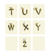 Dije de letras en acero inoxidable dorado - FamilyBox.Store enviar a venezuela ship to venezuela supermercado online venezuela online supermarket