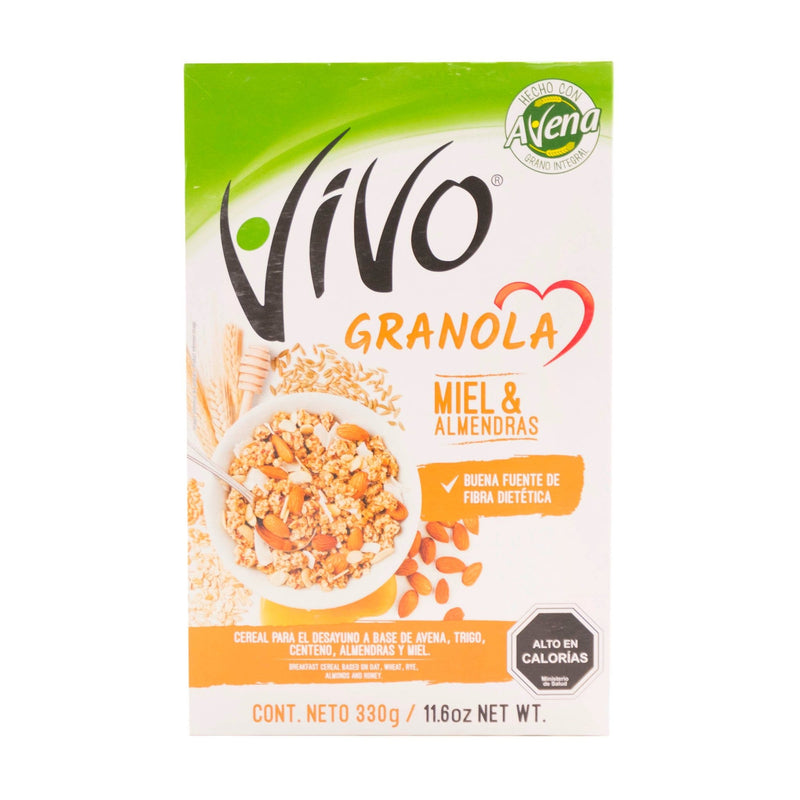 GRANOLA MIEL Y ALMENDRAS - VIVO - 330GR. - FamilyBox.Store enviar a venezuela ship to venezuela supermercado online venezuela online supermarket