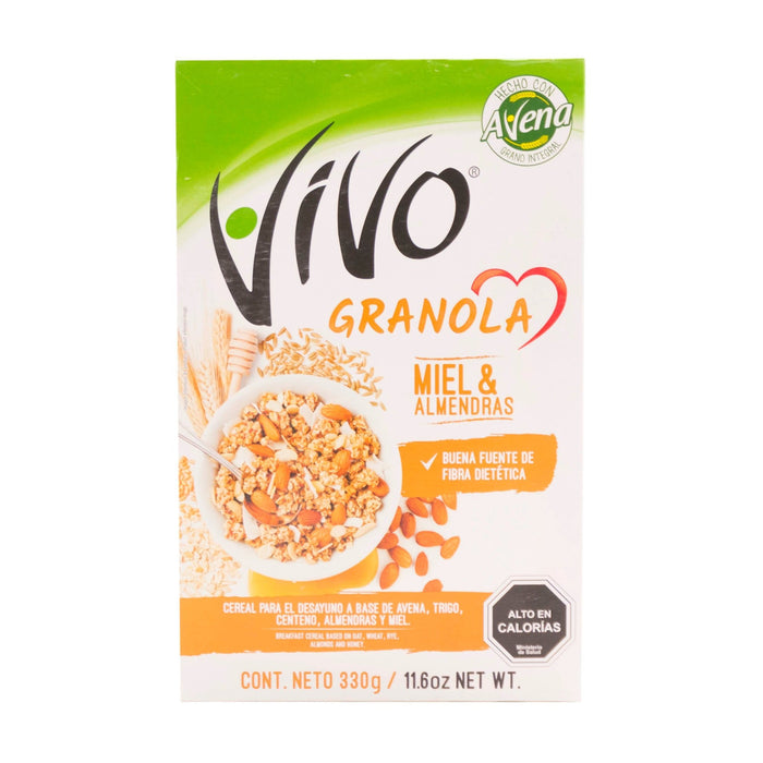 GRANOLA MIEL Y ALMENDRAS - VIVO - 330GR. - FamilyBox.Store enviar a venezuela ship to venezuela supermercado online venezuela online supermarket
