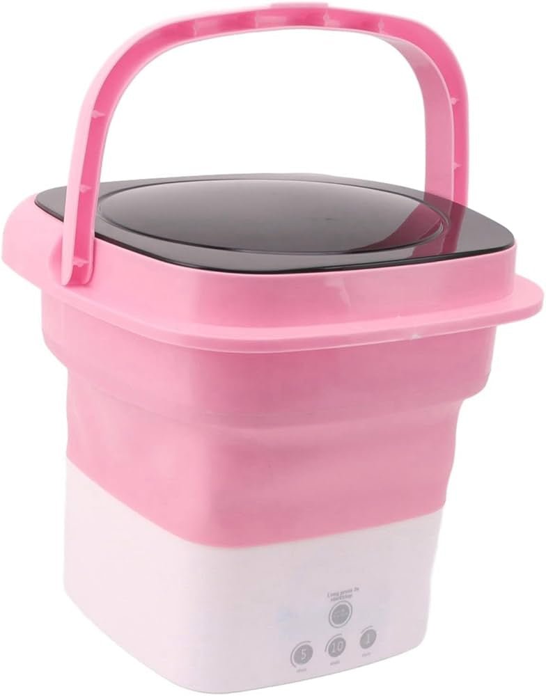 FOLDABLE MINI PORTABLE WASHING MACHINE WITH SPIN DRY - PINK — FamilyBox ...