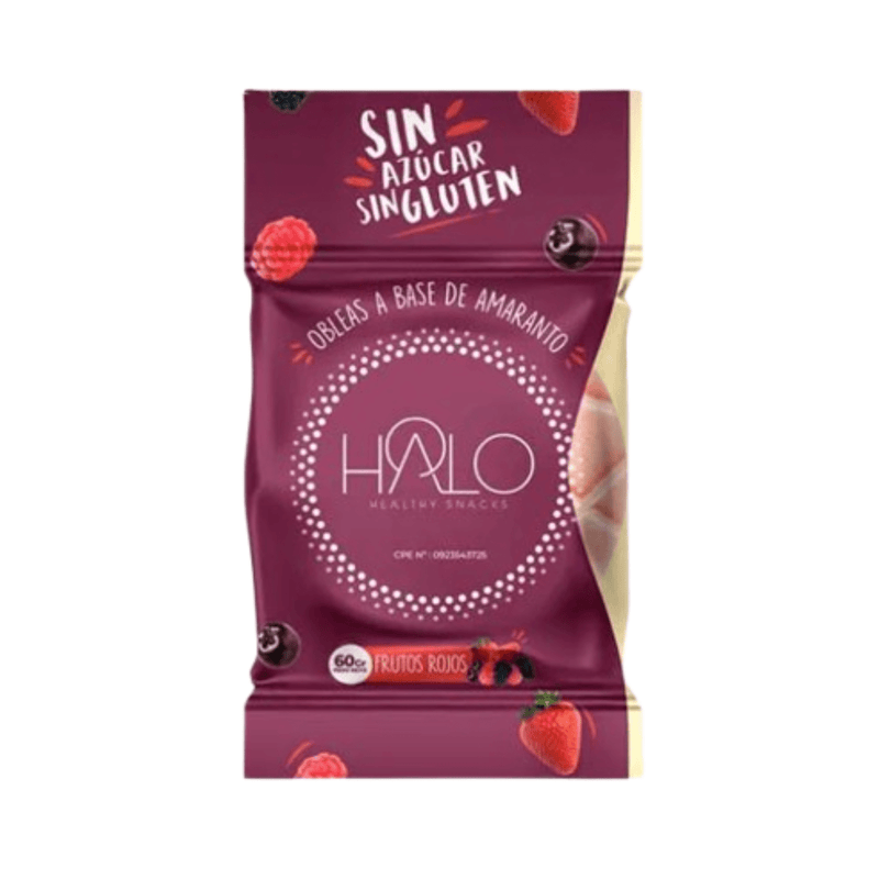 OBLEAS A BASE DE AMARANTO - SABOR A FRUTOS ROJOS - HALO - 60GR. - FamilyBox.Store enviar a venezuela ship to venezuela supermercado online venezuela online supermarket