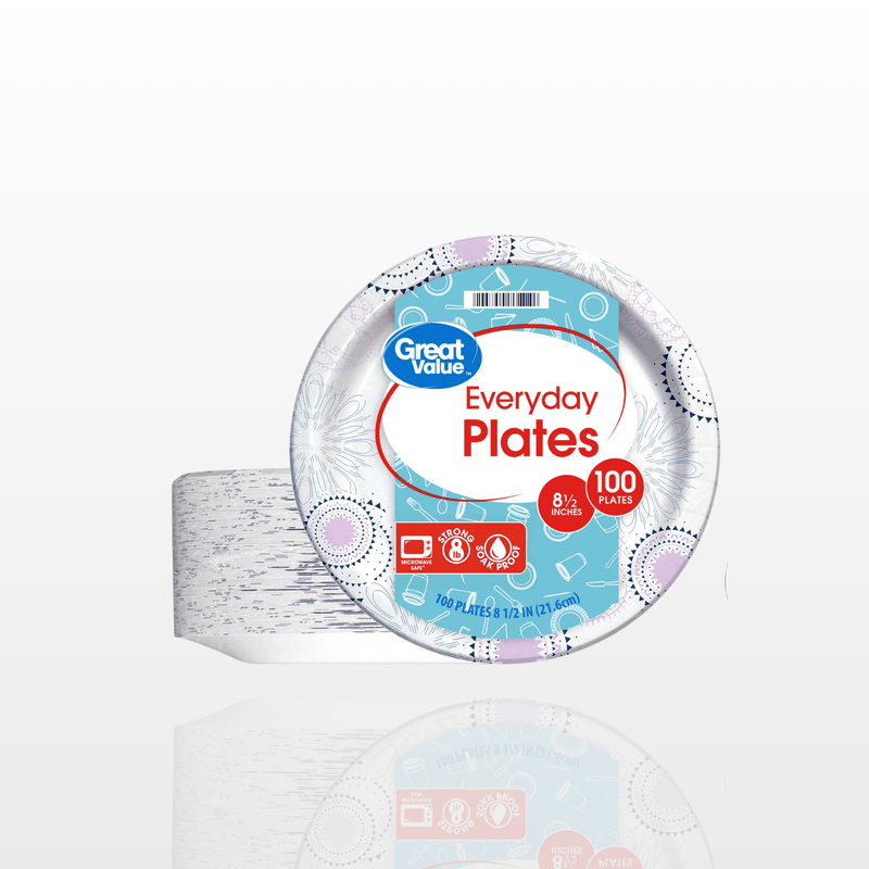 Platos de Papel Desechables Great Value 8.5" - 100unds - FamilyBox.Store enviar a venezuela ship to venezuela supermercado online venezuela online supermarket