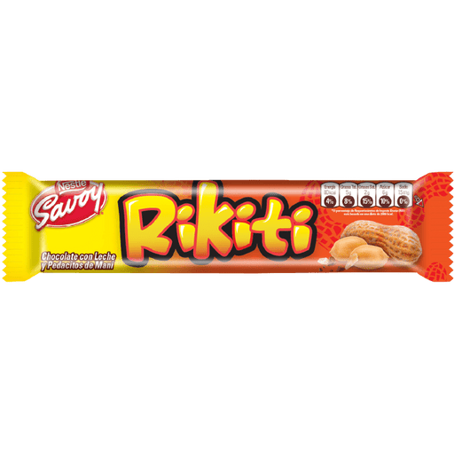 RIKITI - CHOCOLATE CON LECHE Y MANI - 30GRS - FamilyBox.Store enviar a venezuela ship to venezuela supermercado online venezuela online supermarket