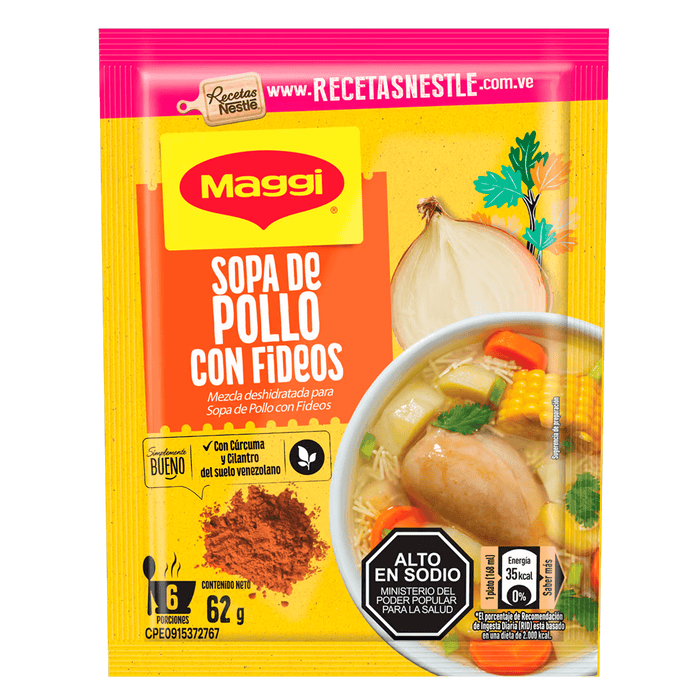 Sopa de pollo con fideos Maggi - 62gr - FamilyBox.Store enviar a venezuela ship to venezuela supermercado online venezuela online supermarket