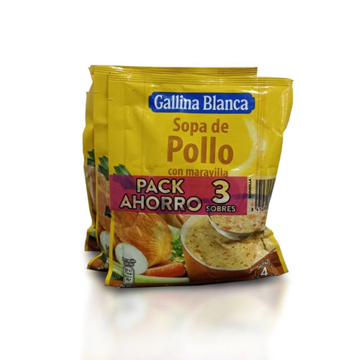 Sopa de pollo con maravilla Gallina Blanca - 3pack - FamilyBox.Store enviar a venezuela ship to venezuela supermercado online venezuela online supermarket