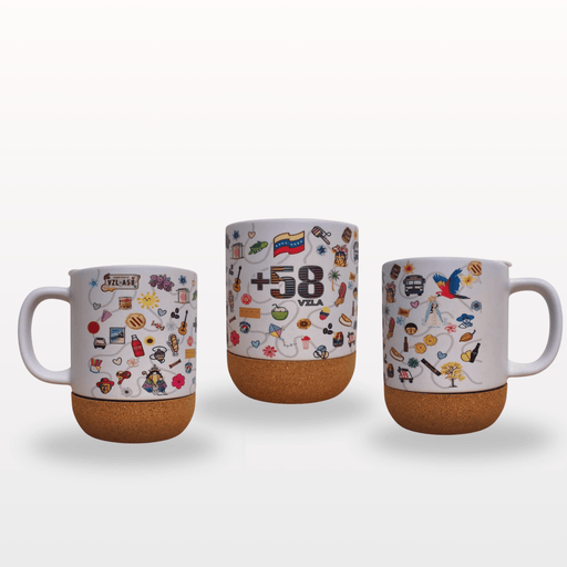 Taza de ceremica con base de corcho +58 - FamilyBox.Store enviar a venezuela ship to venezuela supermercado online venezuela online supermarket