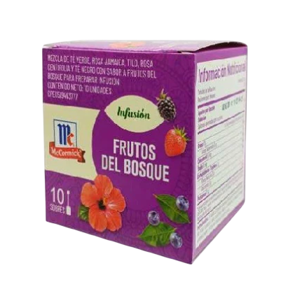 Te McCormick - Frutos del Bosque - 10 Sobres - FamilyBox.Store enviar a venezuela ship to venezuela supermercado online venezuela online supermarket