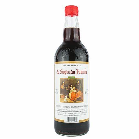 Vinotinto natural de uva Sagrada Familia - 0,70lts - FamilyBox.Store enviar a venezuela ship to venezuela supermercado online venezuela online supermarket
