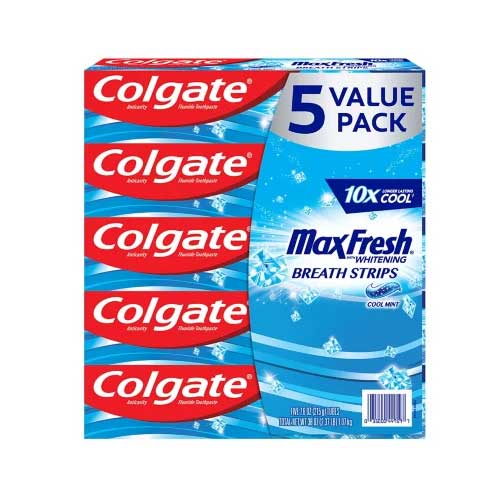 Crema dental Colgate Max Fresh 10xCool 5 pack - 215gr. c/u - FamilyBox.Store enviar a venezuela ship to venezuela supermercado online venezuela online supermarket