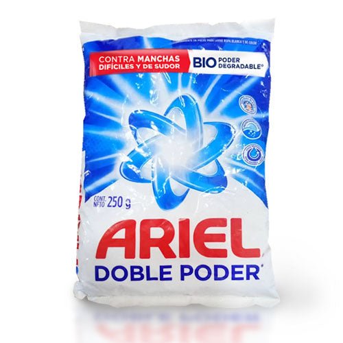 Detergente en polvo Ariel doble poder - 250 grs - FamilyBox.Store enviar a venezuela ship to venezuela supermercado online venezuela online supermarket