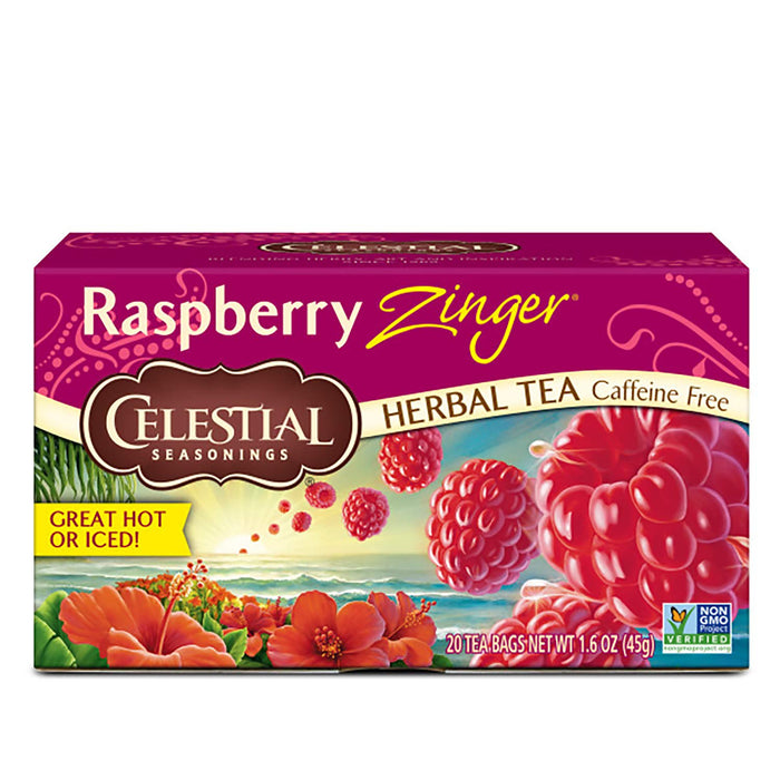 Infusión Celestial Tea RaspBerry Zinger - 20unds - FamilyBox.Store enviar a venezuela ship to venezuela supermercado online venezuela online supermarket