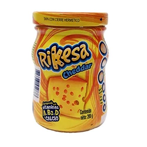 Rikesa cheddar - Queso fundido para untar 200gr - FamilyBox.Store enviar a venezuela ship to venezuela supermercado online venezuela online supermarket