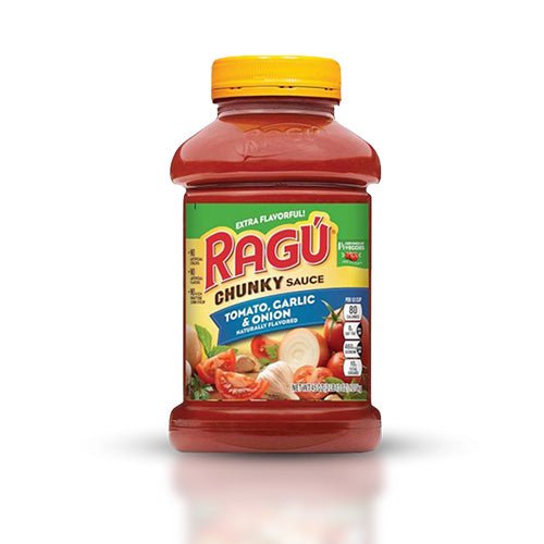 Salsa Chunky Ragu de tomate, ajo y cebolla -1.27kg. - FamilyBox.Store enviar a venezuela ship to venezuela supermercado online venezuela online supermarket