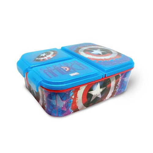 Sandwichera múltiple Capitán América - 3 compartimientos - FamilyBox.Store enviar a venezuela ship to venezuela supermercado online venezuela online supermarket