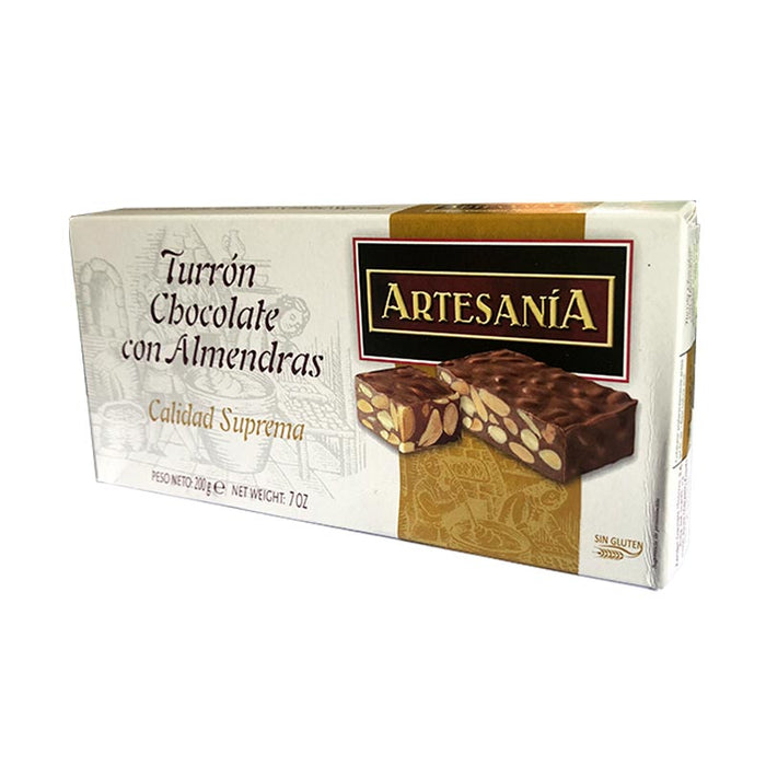Turrón de Chocolate con Almendras Artesanía -200gr. - FamilyBox.Store enviar a venezuela ship to venezuela supermercado online venezuela online supermarket